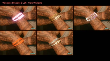 Valentino Bracelet 2 Left - Color Variants