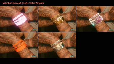 Valentino Bracelet 3 Left - Color Variants