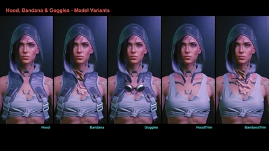Hood, Bandana & Goggles - Model Variants
