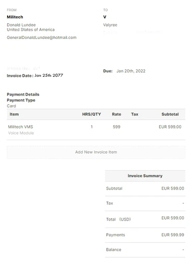 ^^^ THANK YOU FOR BUYING FROM MILITECH ^^^  YOUR RECEIPT ^^^