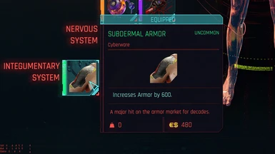 Uncommon Subdermal Armor