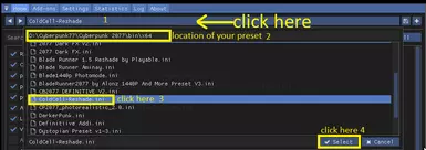 activating the preset