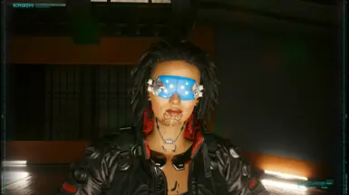 Motoko Visor - Blue Stickers