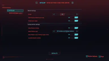 Autoloot 3.5.0 Native UI Settings mod page