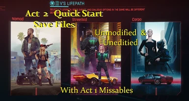 Act 2 Quick Start Save files (with Act 1 misseables) No mods and Unedited