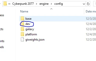 Game can read it (or not?): Make folder named dev, to test my configs there. may not work anymore