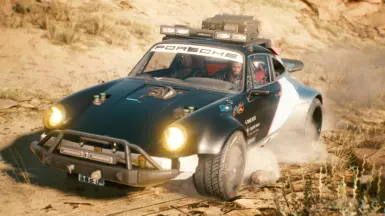 Kicking up dirt.
