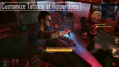 Youre telling me I can change my skin color but not my tattoos   rcyberpunkgame
