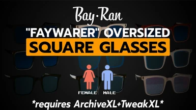 Kwek's Bay Ran Faywarer Oversized Square Glasses requires ArchiveXL TweakXL