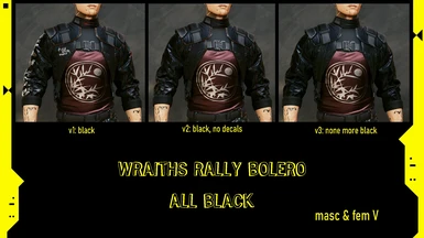 request: black Wraiths rally bolero