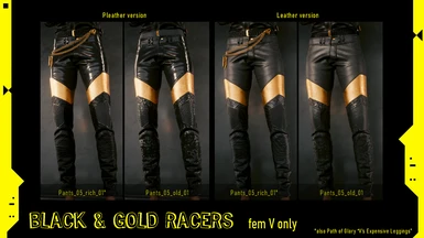 request: black & gold racers