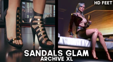 Sandals Glam High Heel - HD FEET - Archive XL