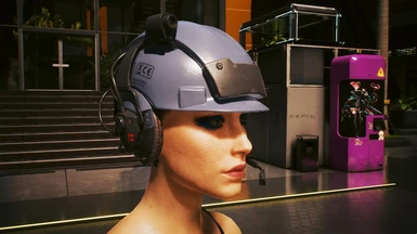 Police Helmet with Headphones