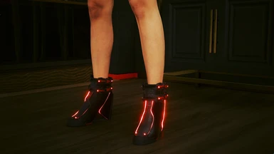 Short Red Black Boots