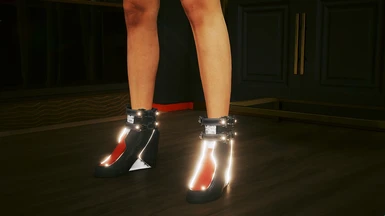 Short Red White Boots