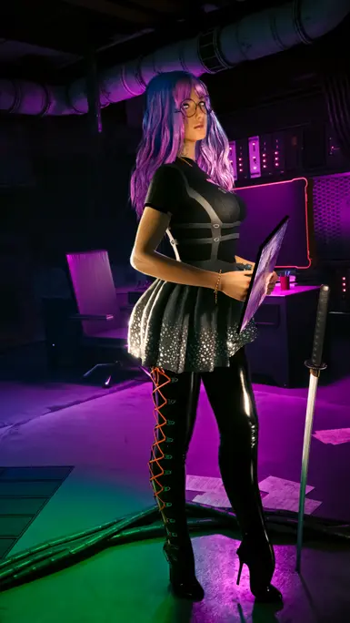 Wizzos Cindy Side Laced Crotch High Boots At Cyberpunk 2077 Nexus