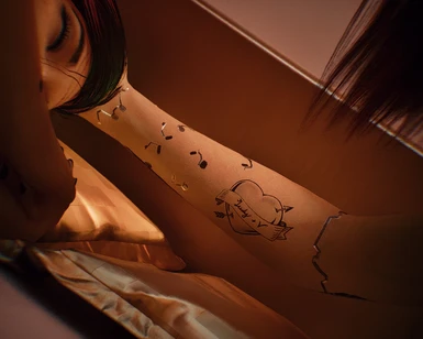 Hand drawn tattoo V and Judy - Panam - Johnny - Kerry - River - So Mi - Alena - Alex