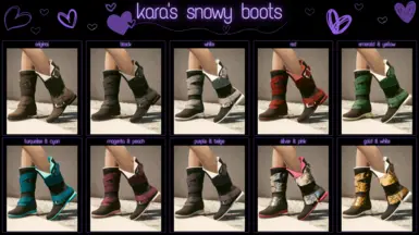 Boots colors.