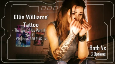 Ellie Williams' Tattoo - The Last of Us Part II - VTK--Hyst EBB--KS UV - Both Vs
