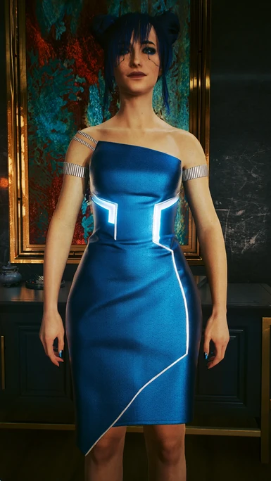 Long Dress - Blue with Blue Emissive