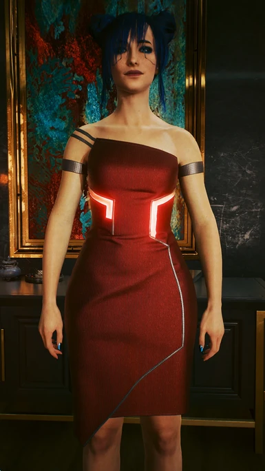 Long Dress - Red with Red Emissive