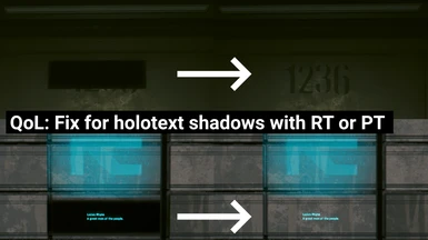 QoL - Fix for holotext shadows with RT or PT