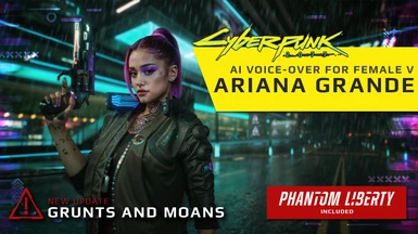 Ariana Grande AI voice-over for female V (including grunts)