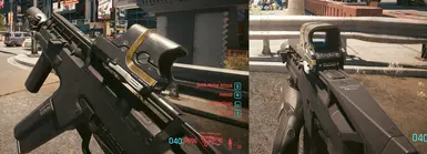 Fully kitted, guest starring Bulbous' Militech Holosight and a pair of Arasaka Cyberarms from Aanderz