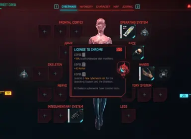 Cyberware-Ex - Main Perks Description