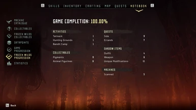 Horizon Zero Dawn Complete Edition - Complete Savegame including Frozen  Wilds and all Datapoints NG Plus ready with Facepaints and Focus Effects  unlocked at Horizon Zero Dawn Nexus - Mods and community