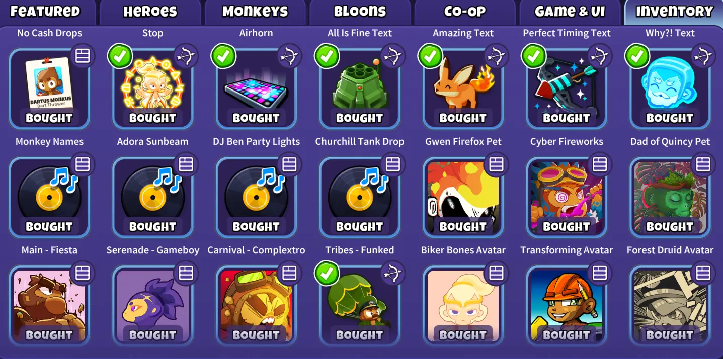 All Trophy Store Items Unlocker at Bloons TD6 Nexus - Mods and community