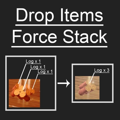 Drop Items Force Stack