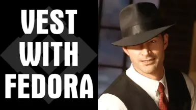 Tommy's Vest With Fedora