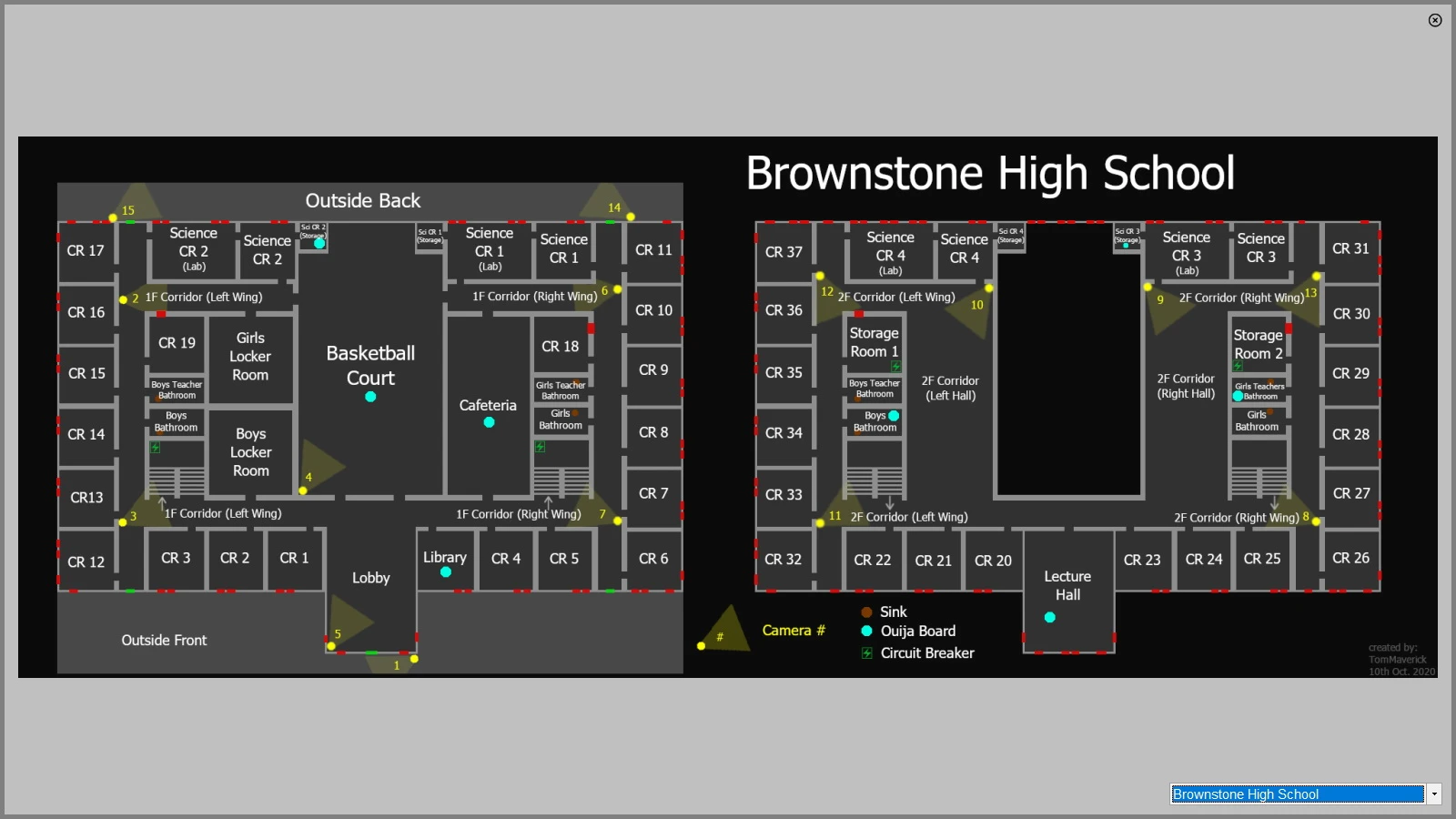 Phasmophobia high school map фото 16