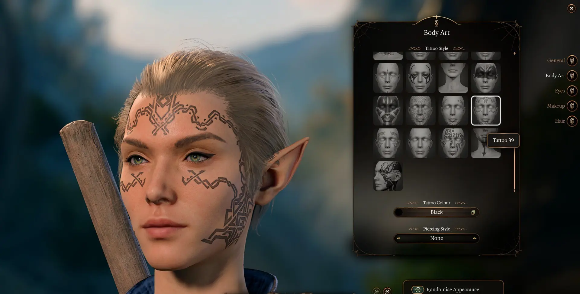 No Chin Markings on Tattoos at Baldur's Gate 3 Nexus - Mods and community