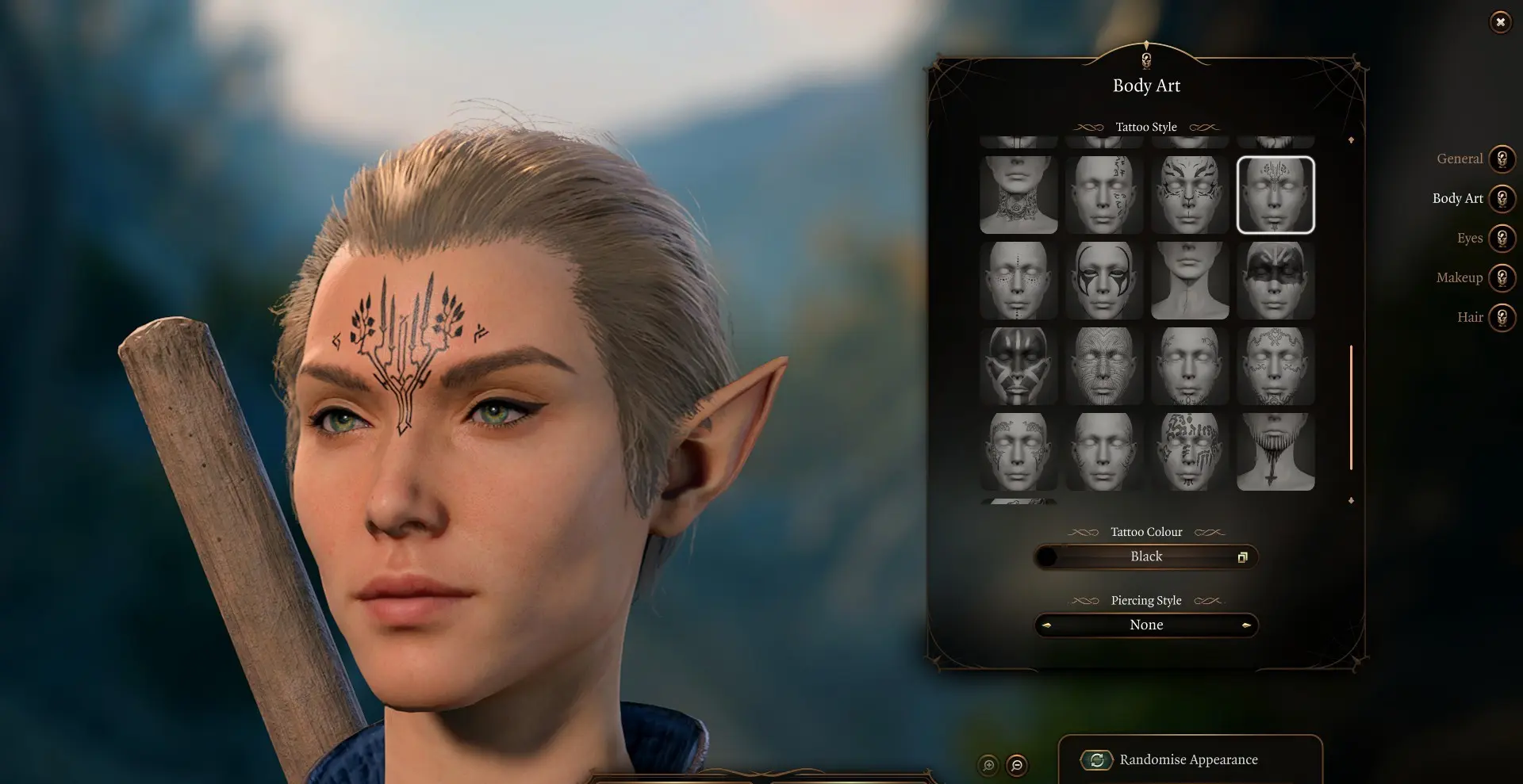 No Chin Markings On Tattoos At Baldur's Gate 3 Nexus - Mods And Community