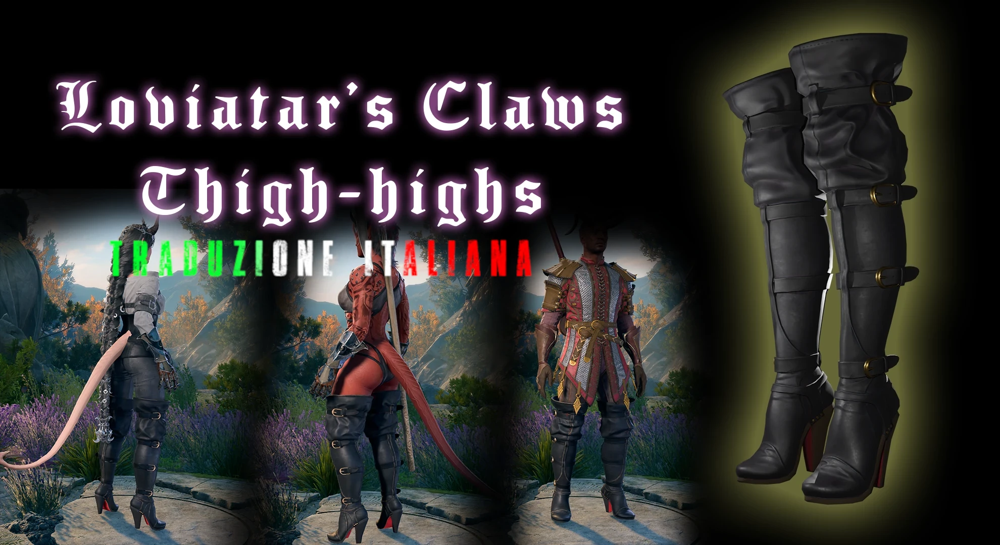 Loviatar s claws thigh high ita at baldur s gate 3 nexus mods and