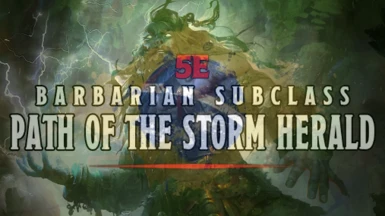 5e Path of the Storm Herald - Barbarian Subclasss - PTBR