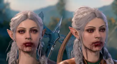 blood tattoo option - combined with some slight lipgloss :)