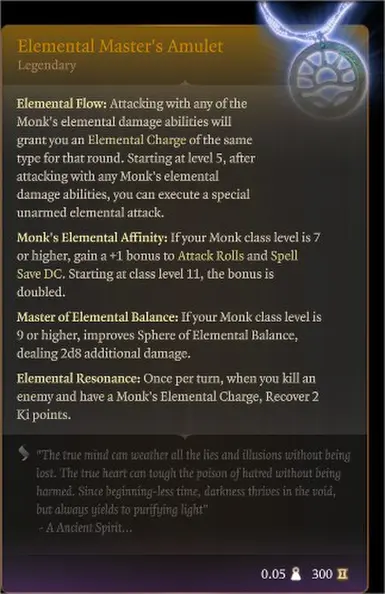 Monk - Way of the 4 Elements - Empower Equipment Set at Baldur's Gate 3 ...