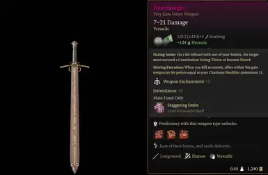 Ghoul Touch - Necrotic Finesse Weapons at Baldur's Gate 3 Nexus - Mods ...