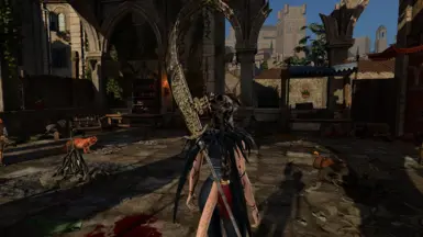 Black Knight Glaive, with restored gilded details
