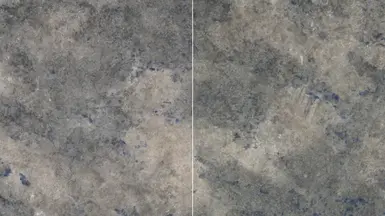 Terrain granite - left: 4K, right: 1K (original)