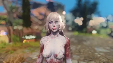 How it looks with default game blood