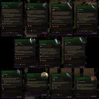 Tooltips for Weapons and the Passives