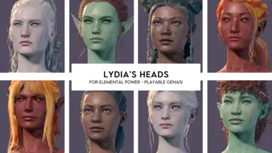 Lydia's Heads Patches for Elemental Power Genasi