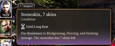 Icon next to portrait, after taking a hit