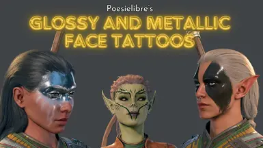 Poesielibre's Metallic and Glossy Face Tattoos