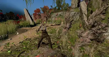 Verdant Bloodline using Insidious Roots, stationary stance that increases armor class and ensnares nearby enemies