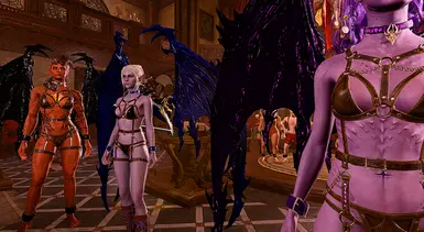 With fetching succubus underwear